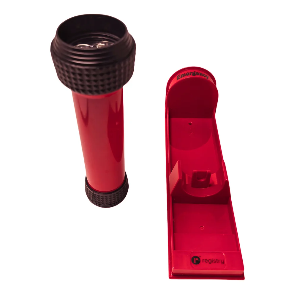 Registry Security LED Flashlight, Red