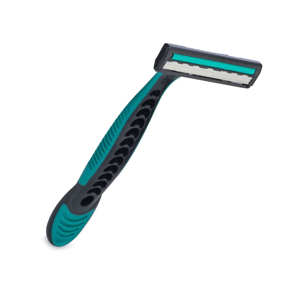 Registry Triple Blade Razor, Wrapped, Green