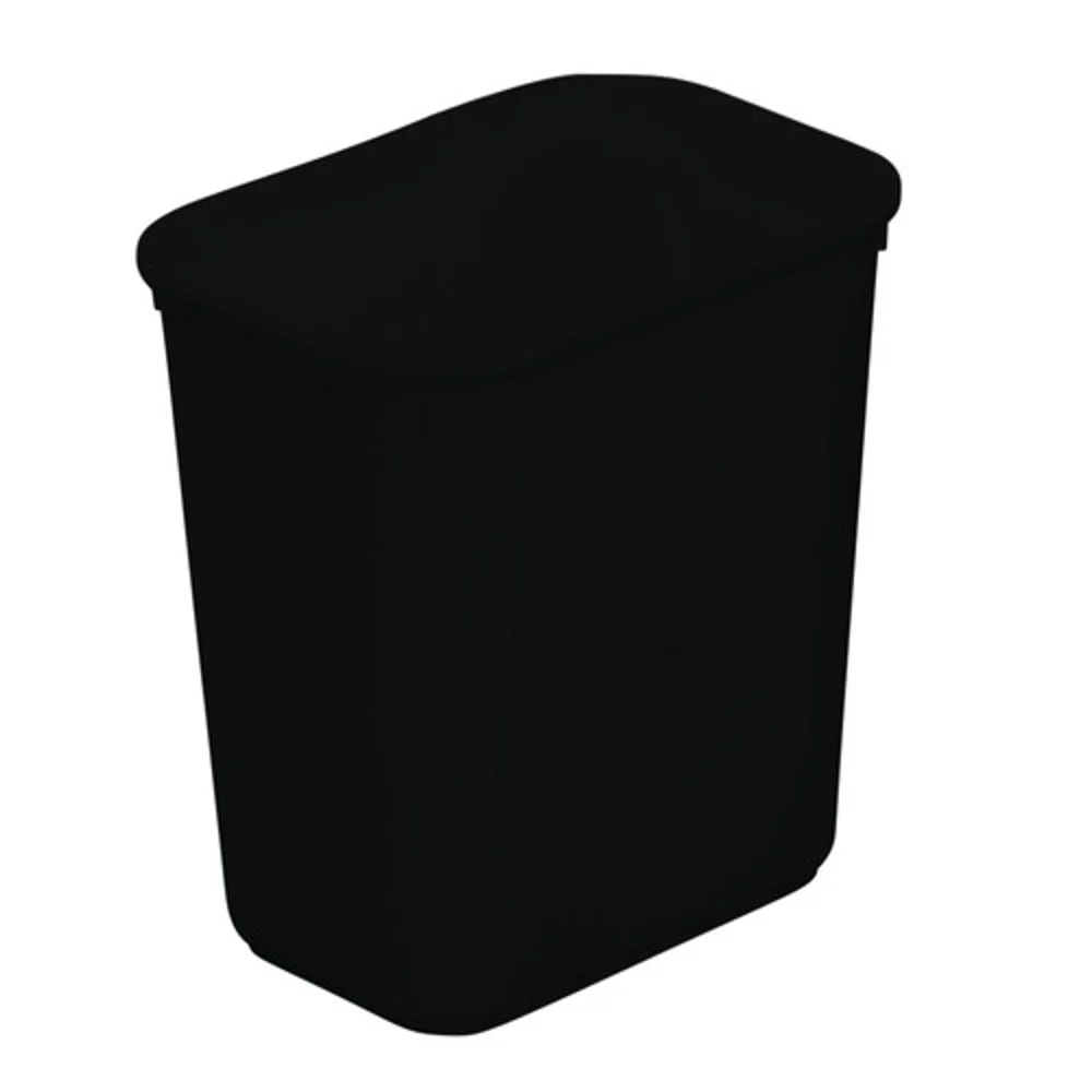Registry 13 Qt. Plastic Wastebasket, Black
