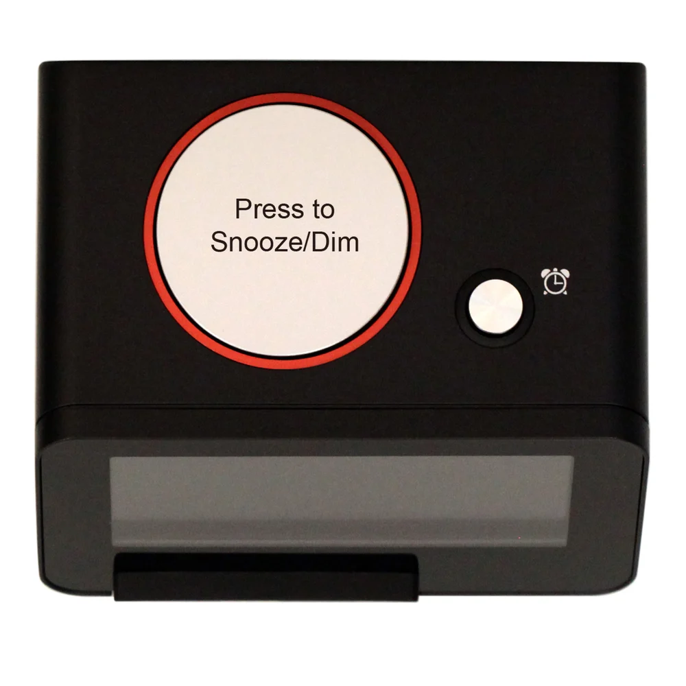 Registry Alarm Clock with Dual USB Ports, Black thumbnail 3
