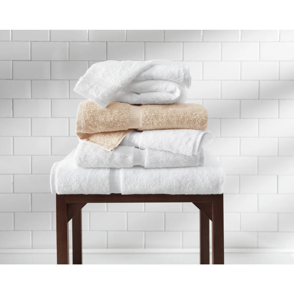 1888 Mills Rapture Dobby Border Hemmed Wash Cloth, 13"x13", 1.75 Lbs/Dz White thumbnail 3