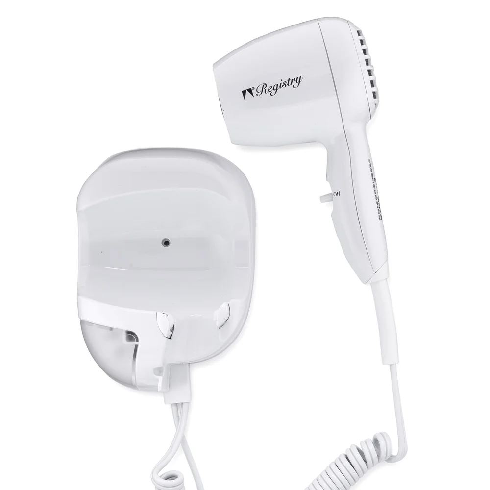 Registry Wall Mount Hair Dryer, White, 1600 Watts thumbnail 2