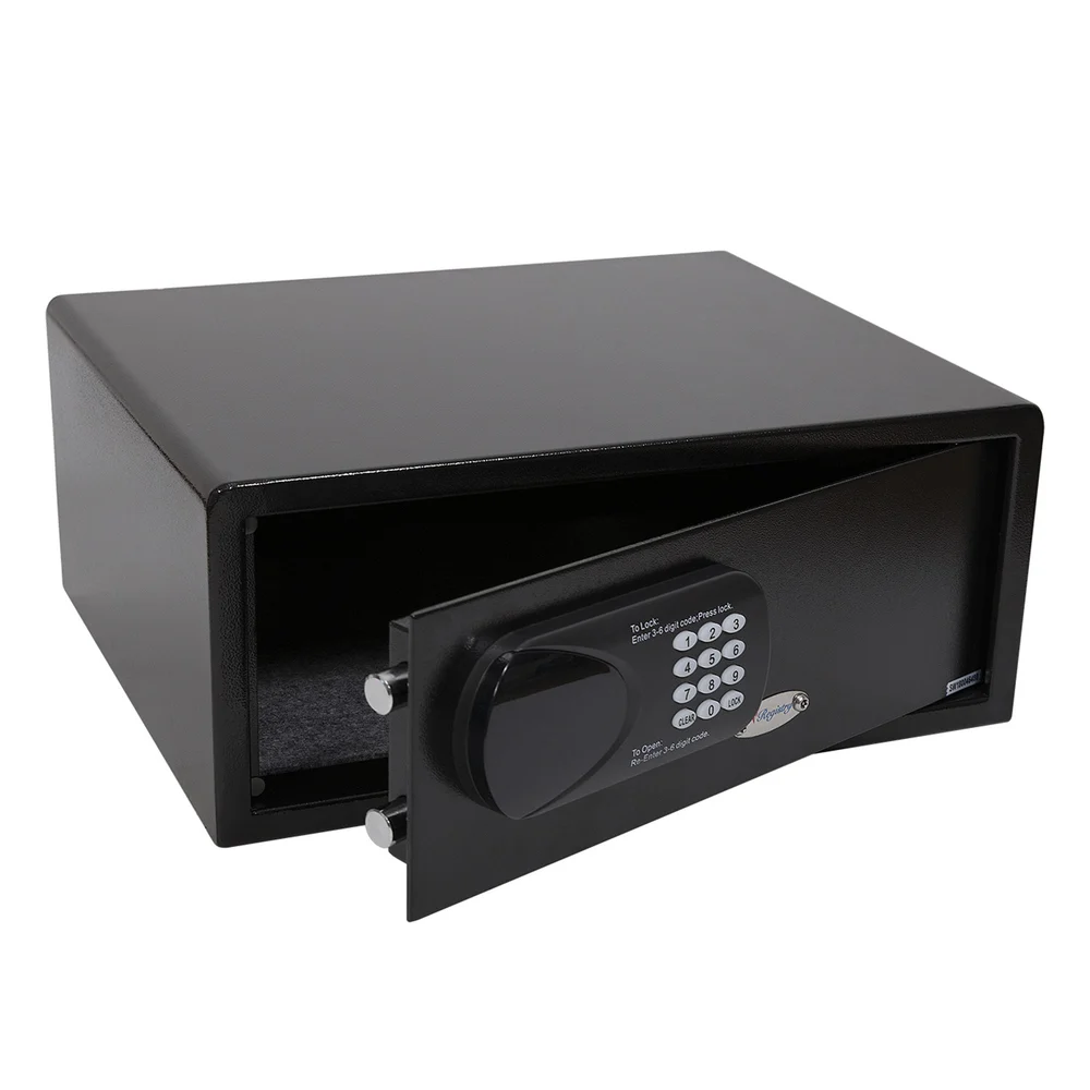 Registry Guest Room Safe, 8" H x 19.50" W x 15.75" D, Black thumbnail 2