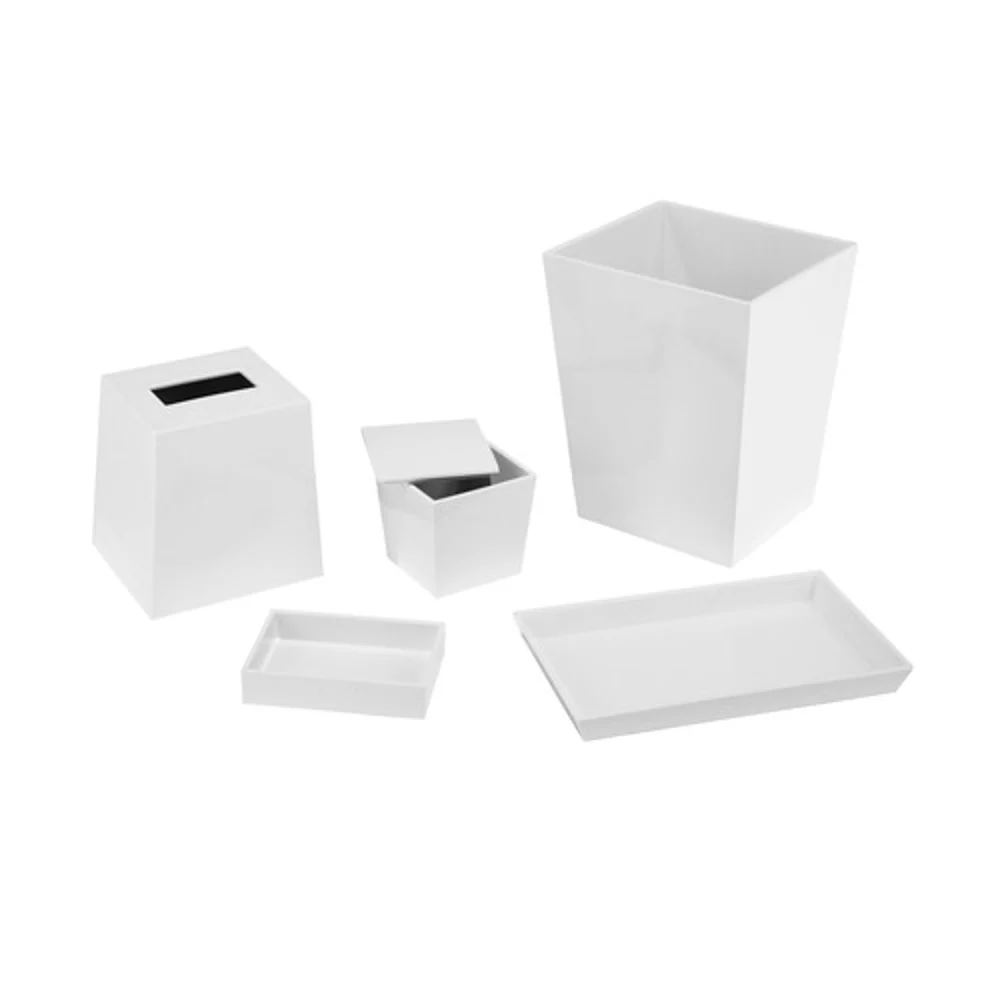 Spa White Wastebasket, 6 Qt. thumbnail 3