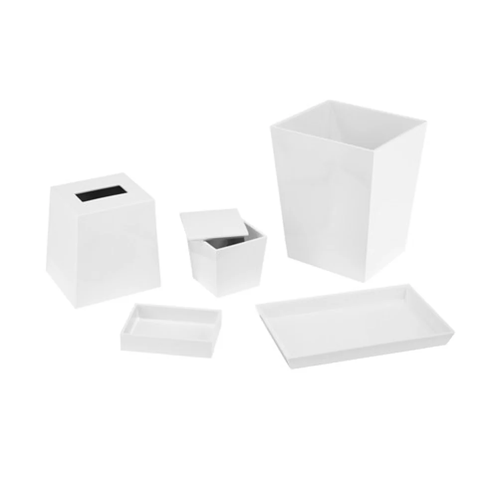 Spa White Wastebasket, 6 Qt. thumbnail 4