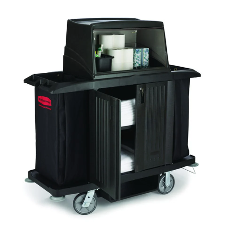 Rubbermaid Commercial Products Housekeeping Cart with Hood, Full Size thumbnail 2