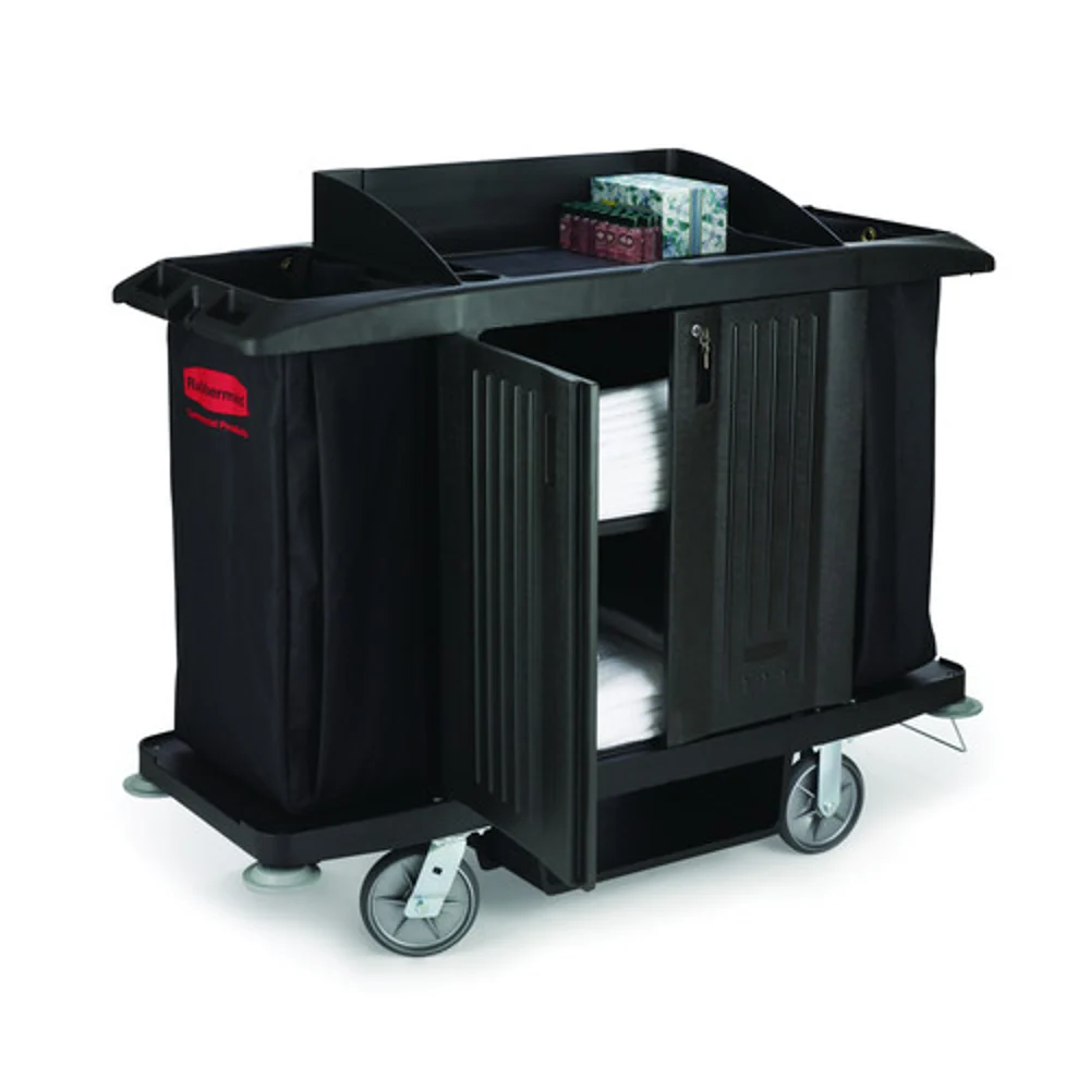Rubbermaid Commercial Products Housekeeping Cart with Doors, Full Size thumbnail 2