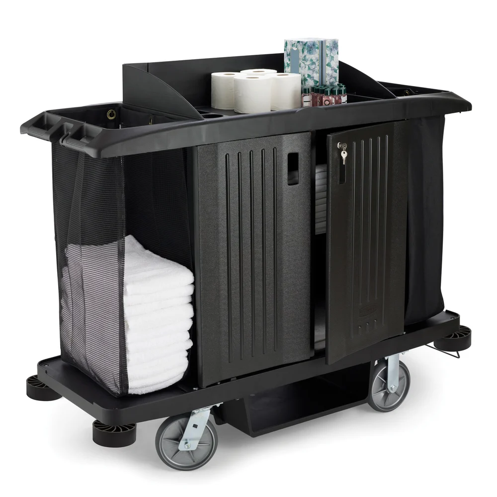 Rubbermaid Commercial Products Housekeeping Cart with Doors, Full Size thumbnail 3