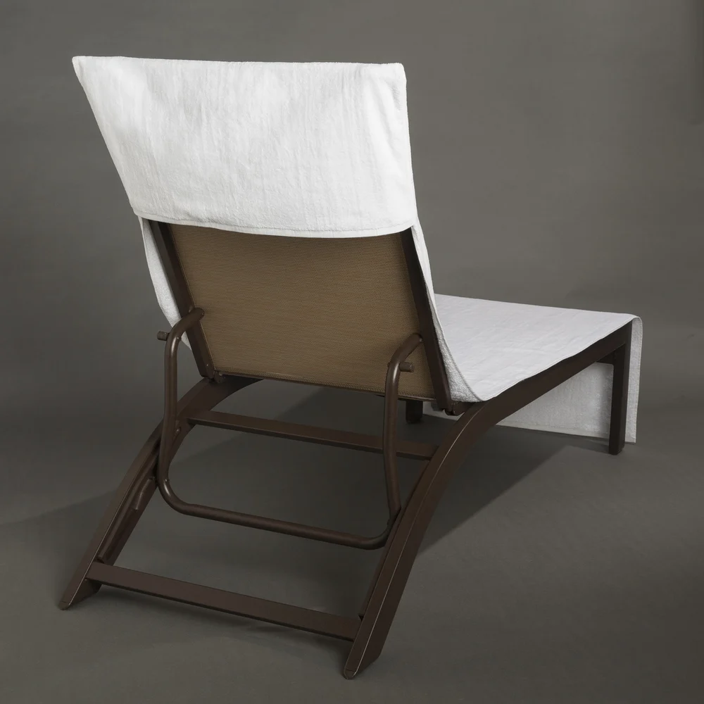 Registry Terry Velour Chaise Cover, 28" W x 90" L ,  12"Hood, 29.9 lb/dz, White thumbnail 2