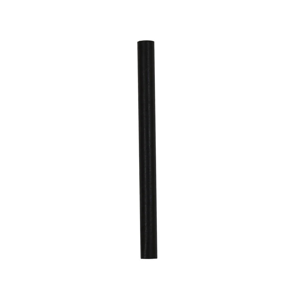 Black Paper Straw, Unwrapped, 10mm Dia.