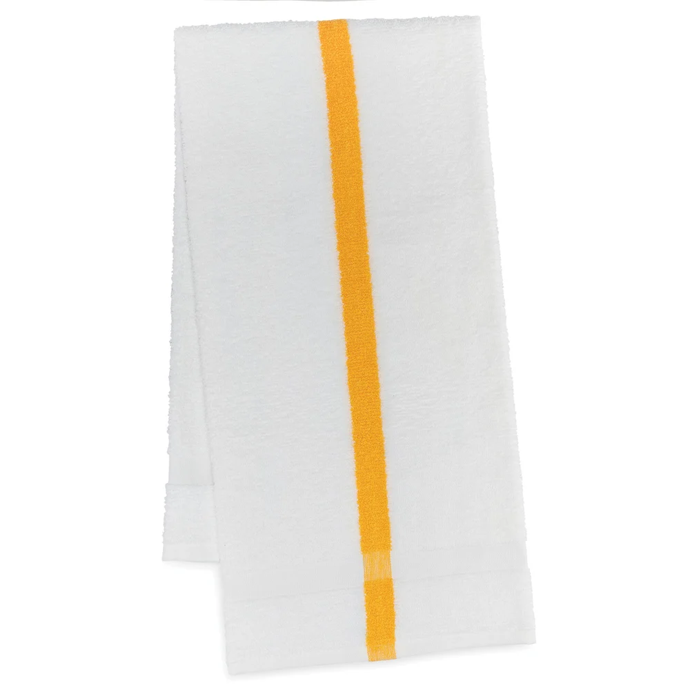 Registry Pool Towel, 22" W x 44" L, 6.5 Lbs./Dz, Gold Center Stripe thumbnail 2