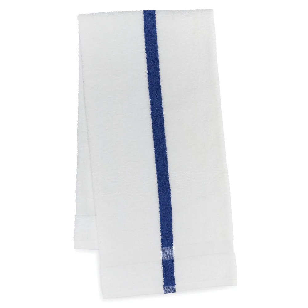 Registry Center Stripe Pool Towel, 24"x 44", 6.5 lb/dz 100% Ring Spun Cotton, Blue/White