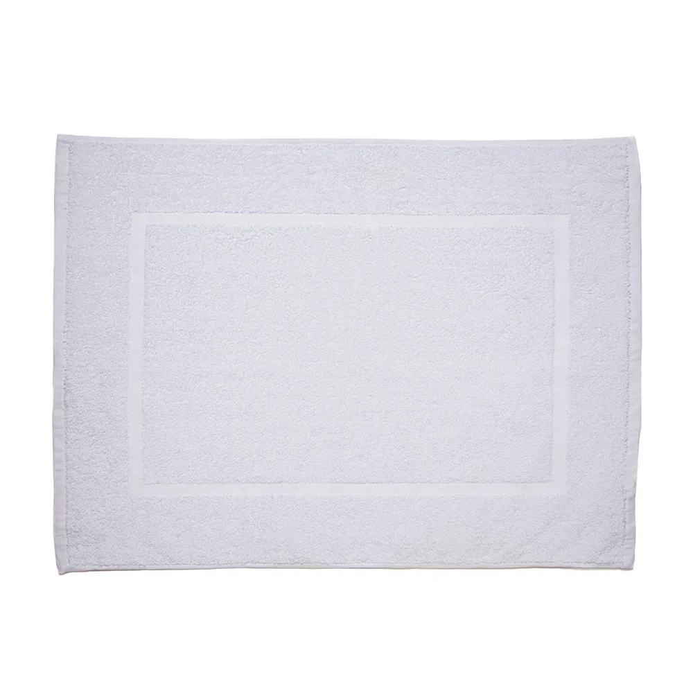 Martex Cam Border Bath Mat, 20" x 30", 7lb/Dz White