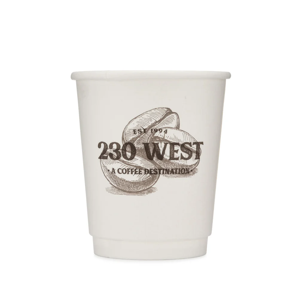 230 West Wrapped Double Wall Cup, 9 Oz., Wrapped