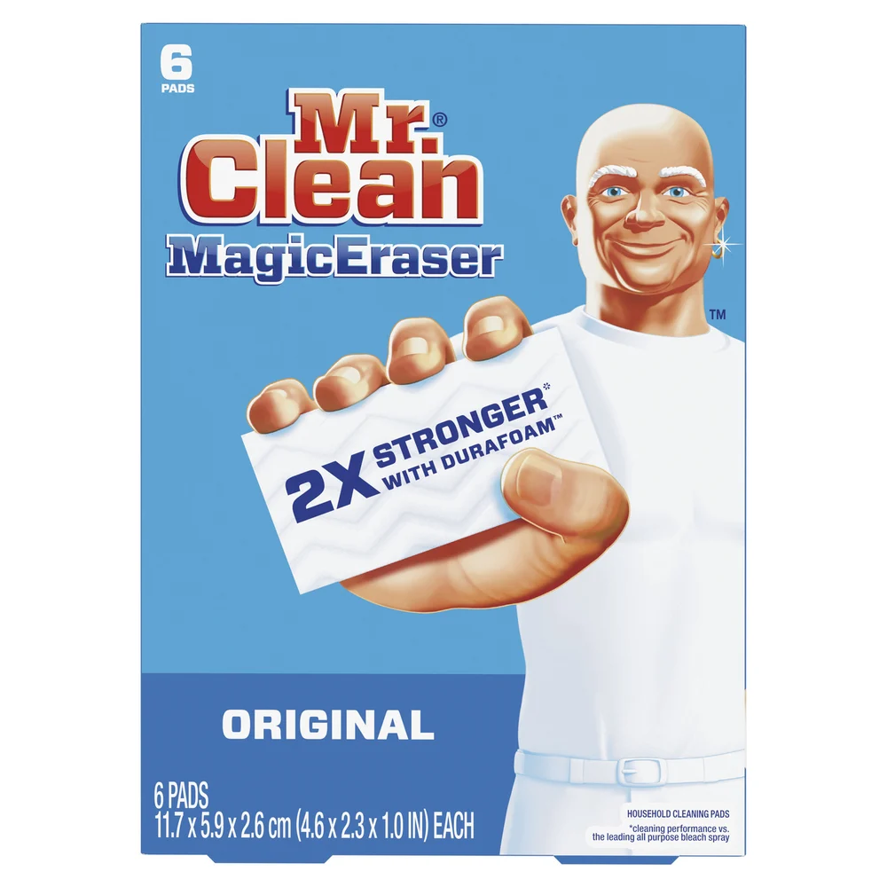 Mr. Clean Magic Eraser, Original, 6 Count/Pack and 6 Pack/Case.