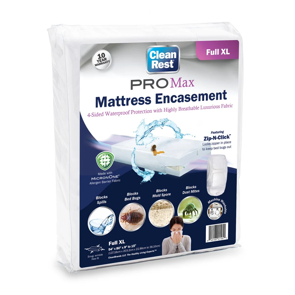 CleanBrands CleanRest PRO Max Mattress Encasement, Full XL