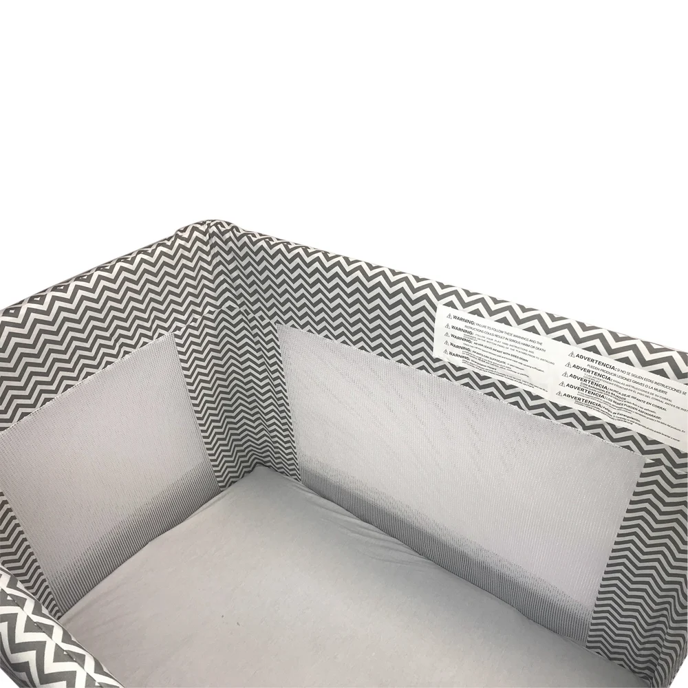 COVERPLAY Slipcover for Play Yard, Gray Chevron thumbnail 2