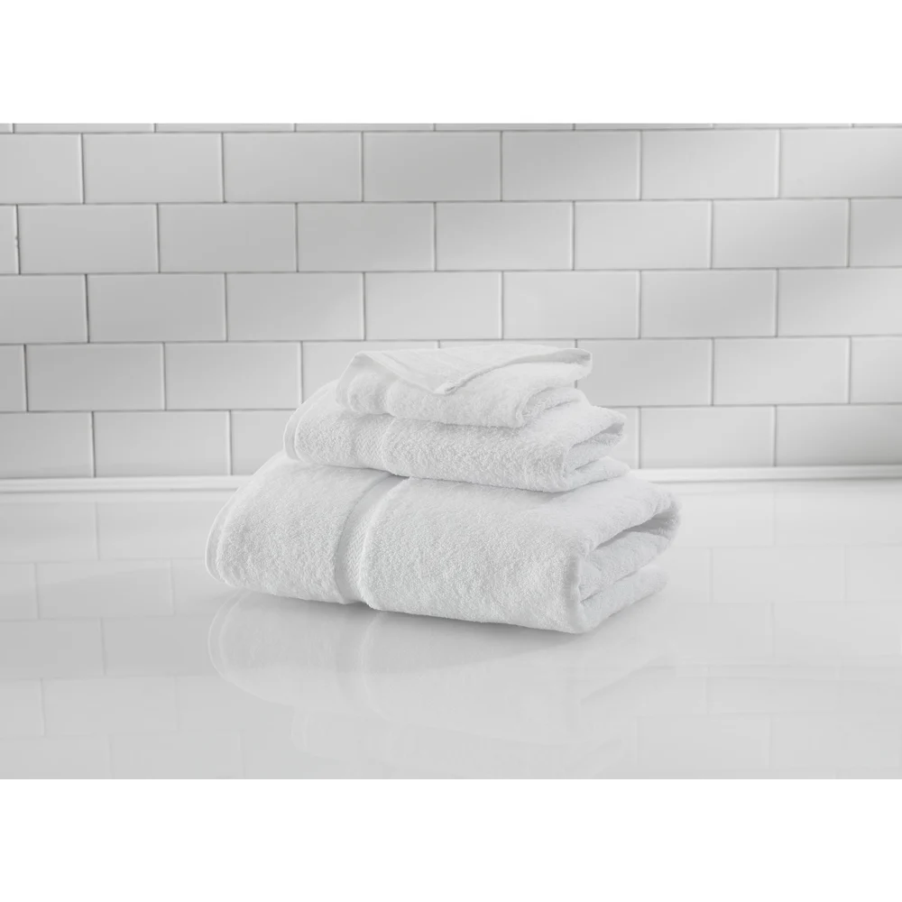 1888 Mills Crown Touch Dobby Border Bath Towel, 27" x 54", 15 Lb/Dz, White