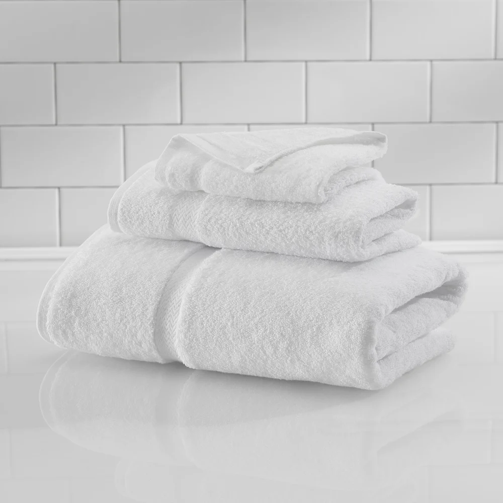 1888 Mills Crown Touch Dobby Border Hand Towel, 16"x30", 4.5 Lb/ dz, White