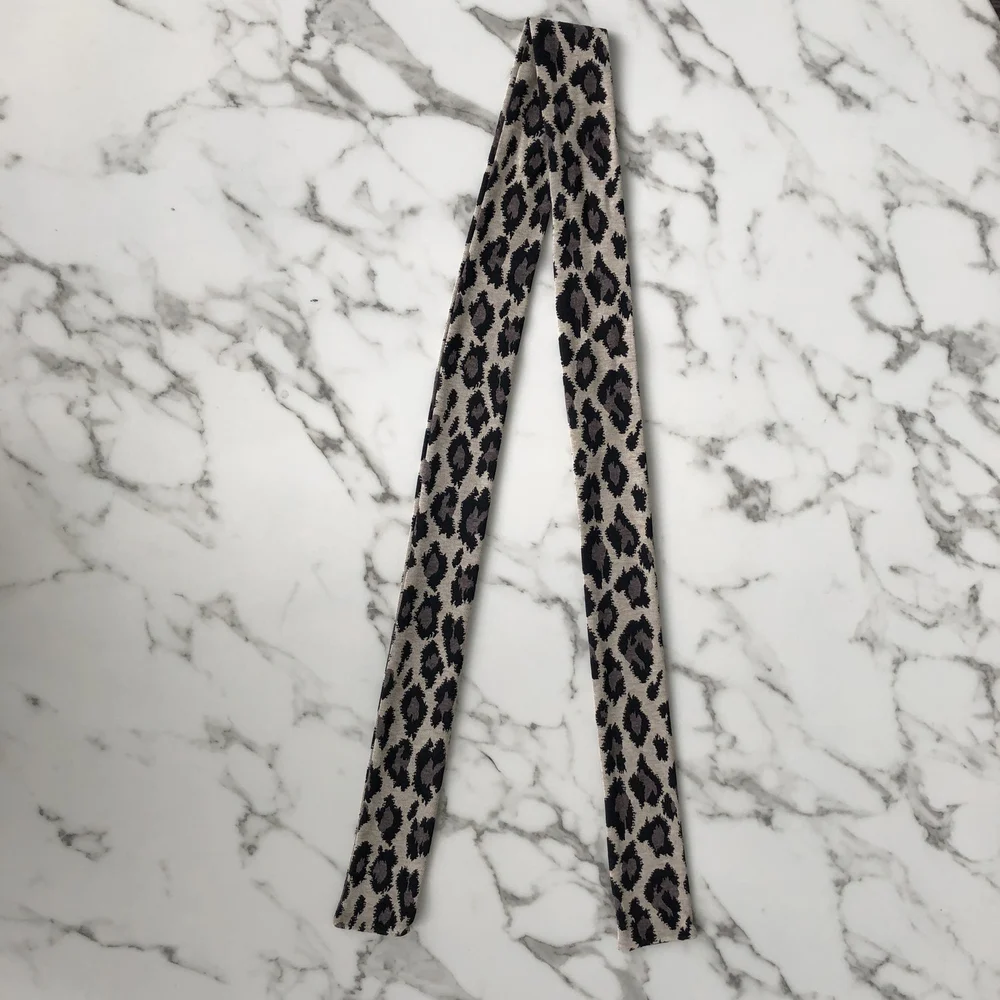 Leopard Jacquard Standard Size Robe Belt, 67% Poly/32% Rayon/1% Spandex