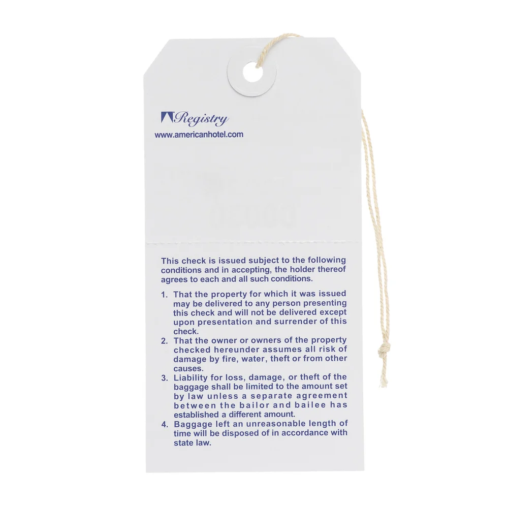 Registry Baggage Claim Hang Tag, 1000/Pack thumbnail 2