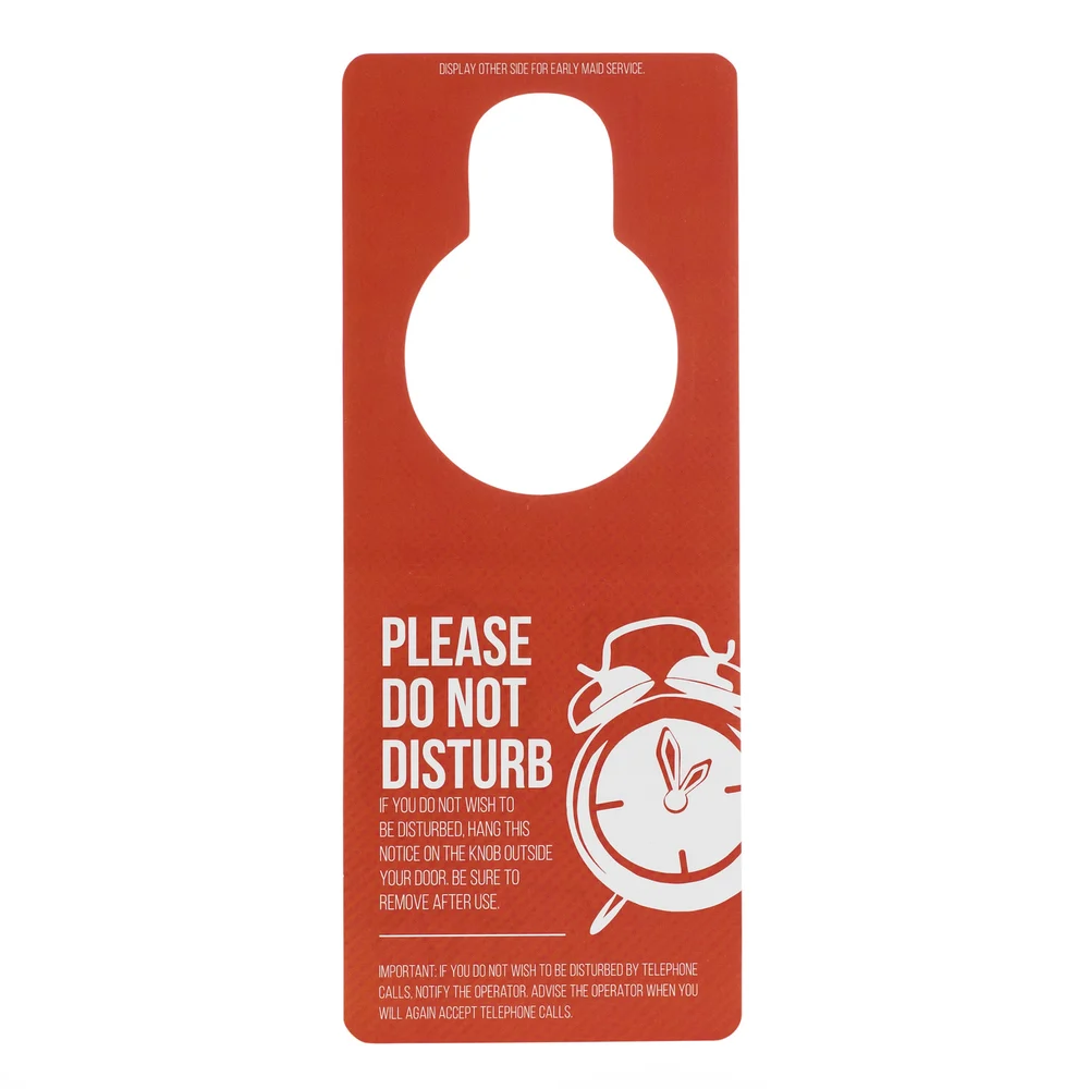Registry Do Not Disturb/Maid Service, Red/White, 8" H x 3.2" W, 100/Pack thumbnail 2