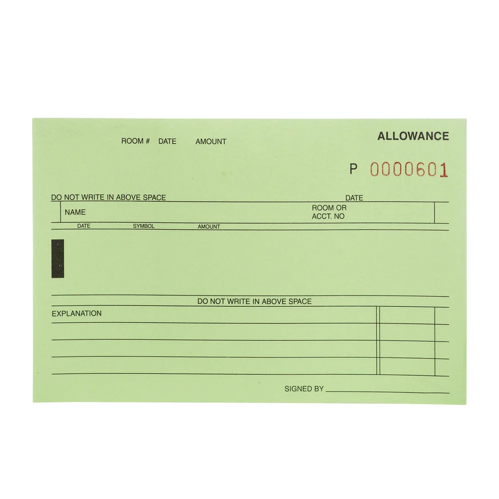 Registry Allowance Machine Voucher, 5.375" x 3.625", 100 sheets/Pad, 10 Pads/Pack