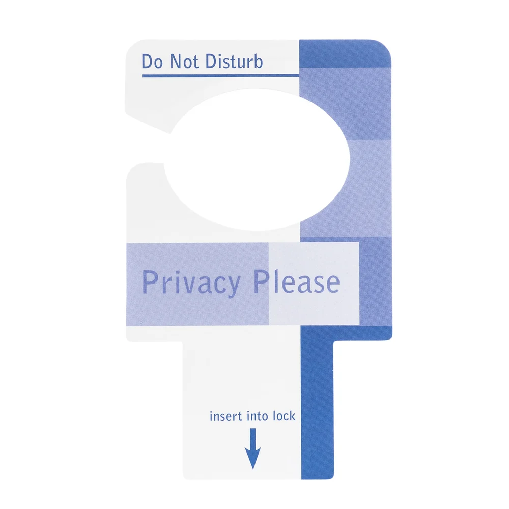 Registry Electronic Do Not Disturb Sign, Blue Geometric, 2.6" x 4.3", 100/Pack