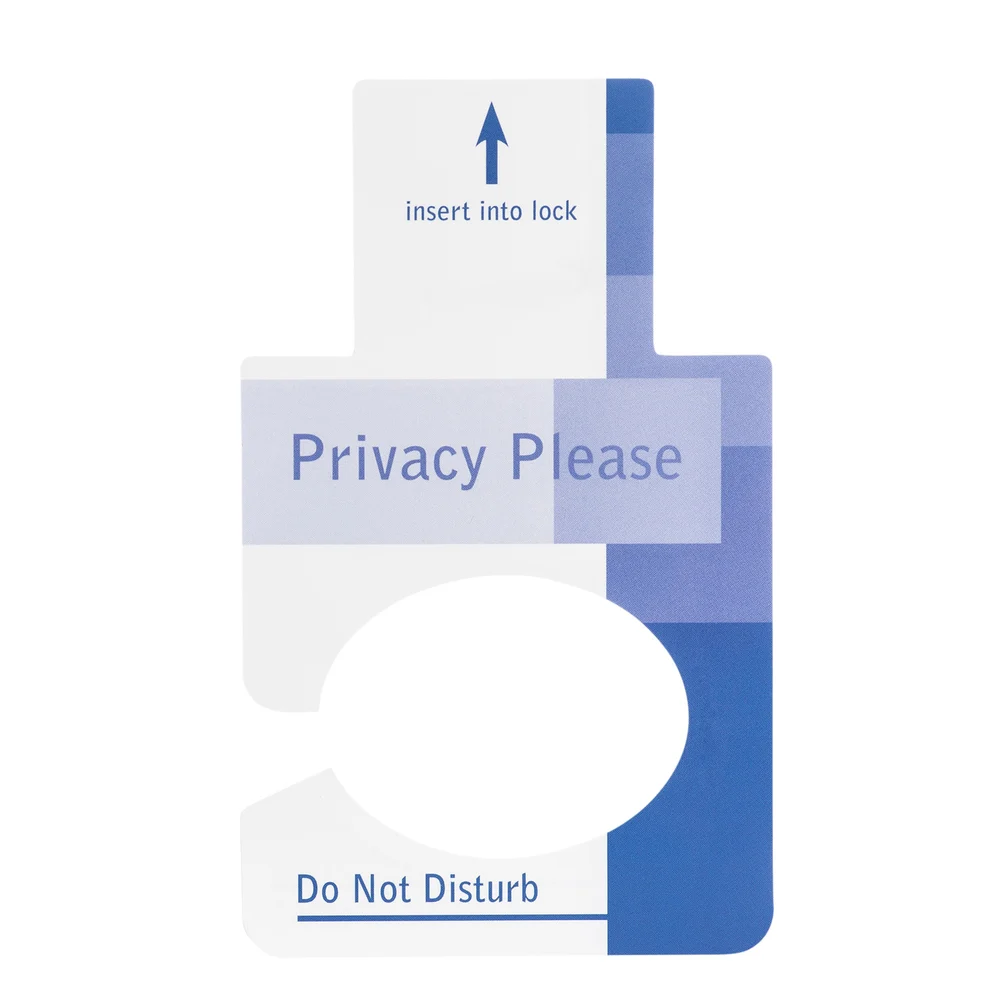 Registry Electronic Do Not Disturb Sign, Blue Geometric, 2.6" x 4.3", 100/Pack thumbnail 2