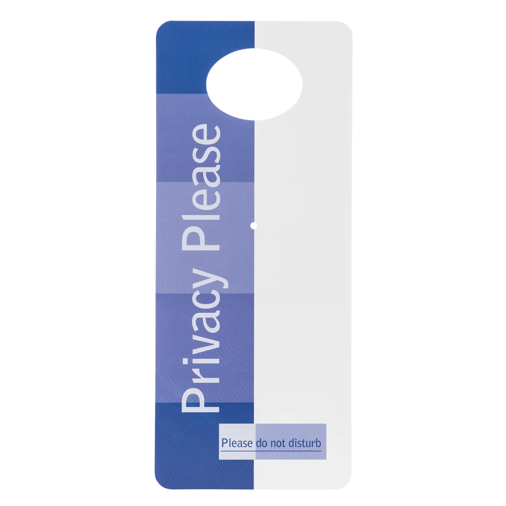 Registry Hanging Do Not Disturb Sign, Blue Geometric, 4" W x 9.5" H, 100/Pack