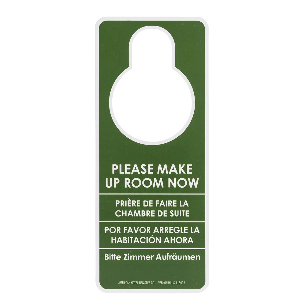 Registry Multilingual Do Not Disturb Sign, Double Sided, 3.25" x 8", 100/Pack