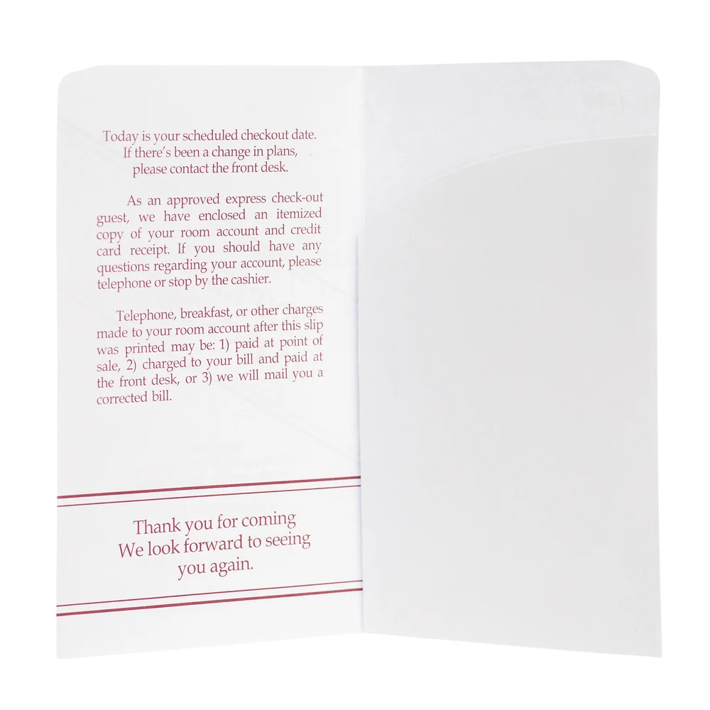 Registry Express Check-Out Folder, 8" x 4.3", 250/Pack thumbnail 2