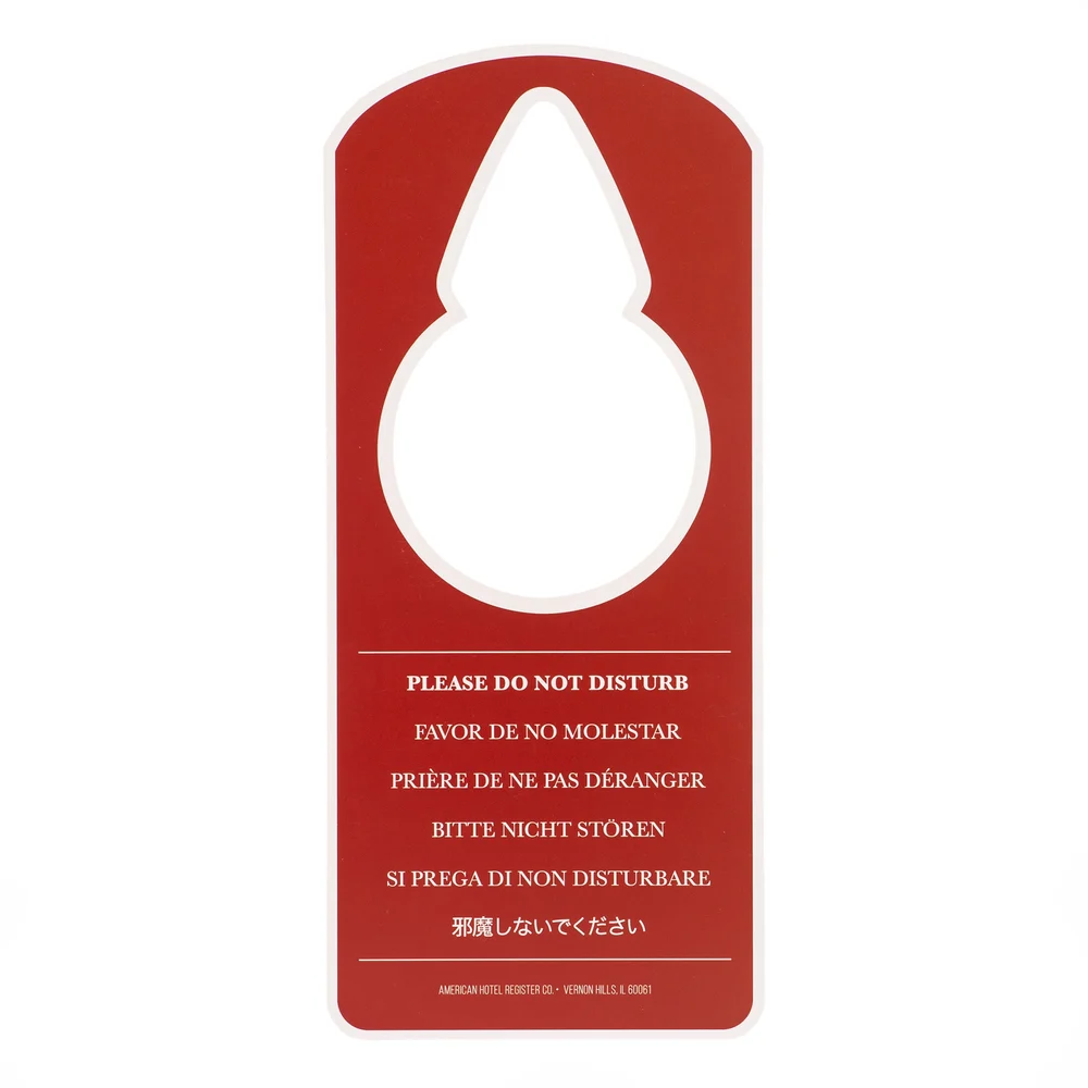 Registry Multilingual Do Not Disturb Sign, Red/Gray, 4" x 9", 100/Pack thumbnail 2
