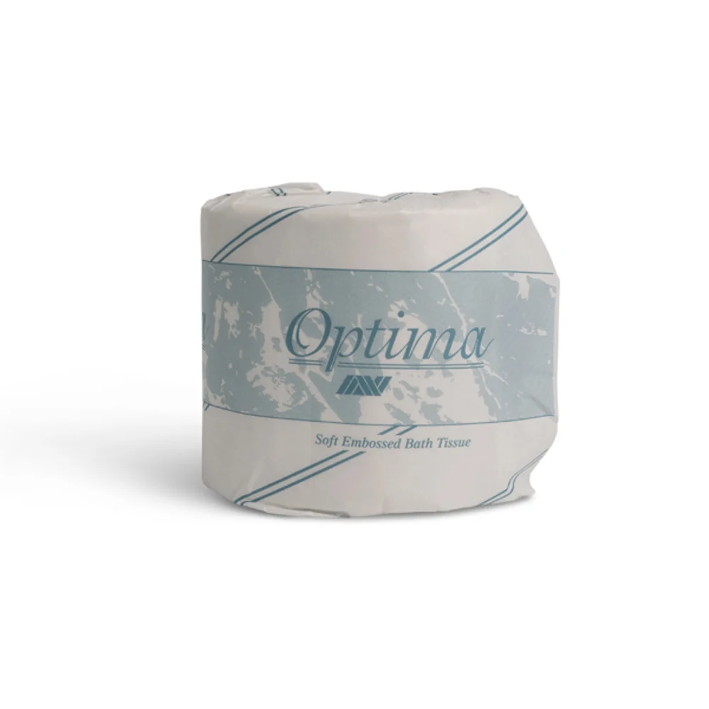 Allied West Optima 1-Ply Bath Tissue, 1,000 Sheets per Roll, 96/Case