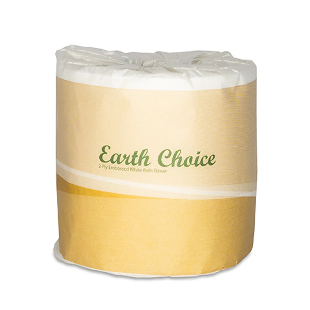 Earth Choice 2-Ply Bath Tissue, 450 Sheets per Roll, 96/Case