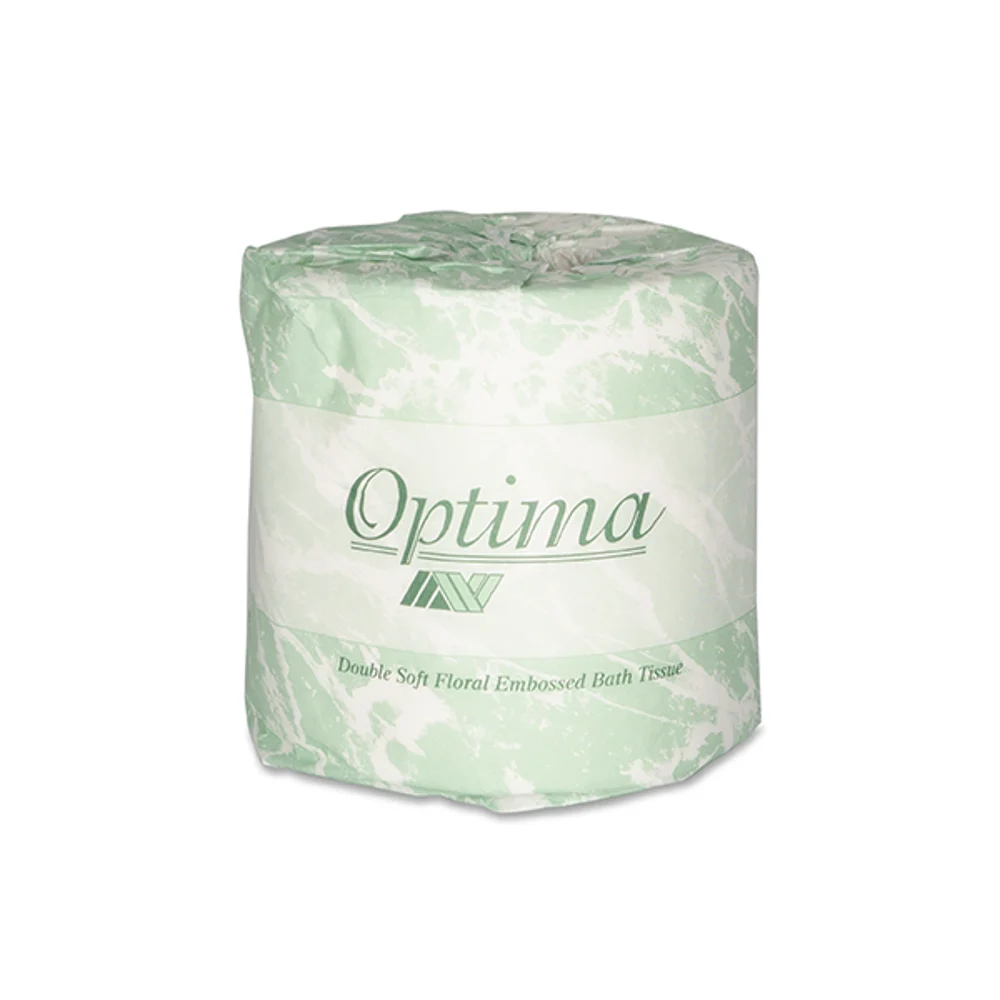 Allied West Optima 2-Ply Bath Tissue, 500 Sheets per Roll, 96/Case