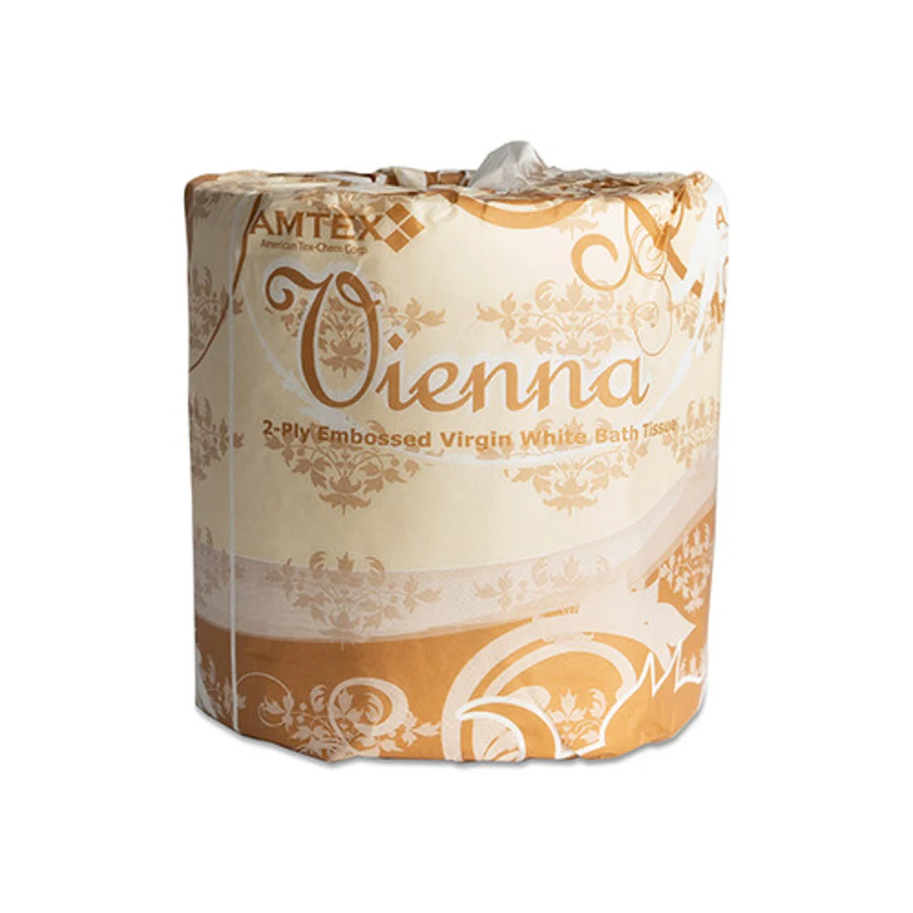 Vienna 2-Ply Bath Tissue, 500 Sheets per Roll, 96/Case