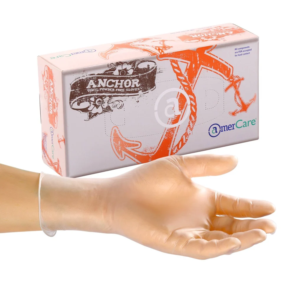 Vinyl Gloves Natural, 100/Pk Pwd Free Lg