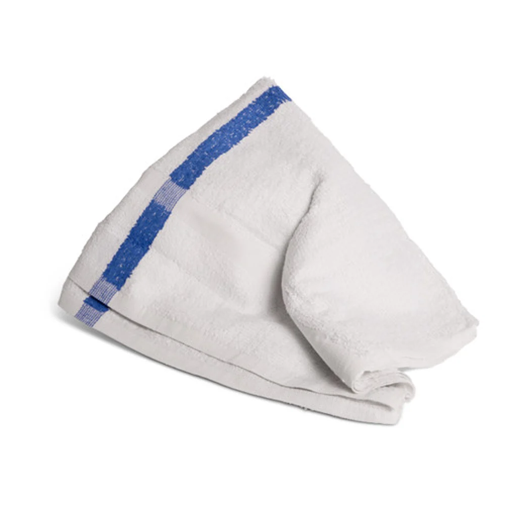 100% Cotton Economy Pool Towel W/Blue Stripe, 24" X 48"