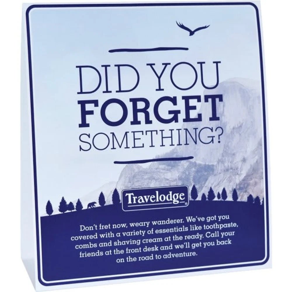 Travelodge New Tent Card, Forget Somethi