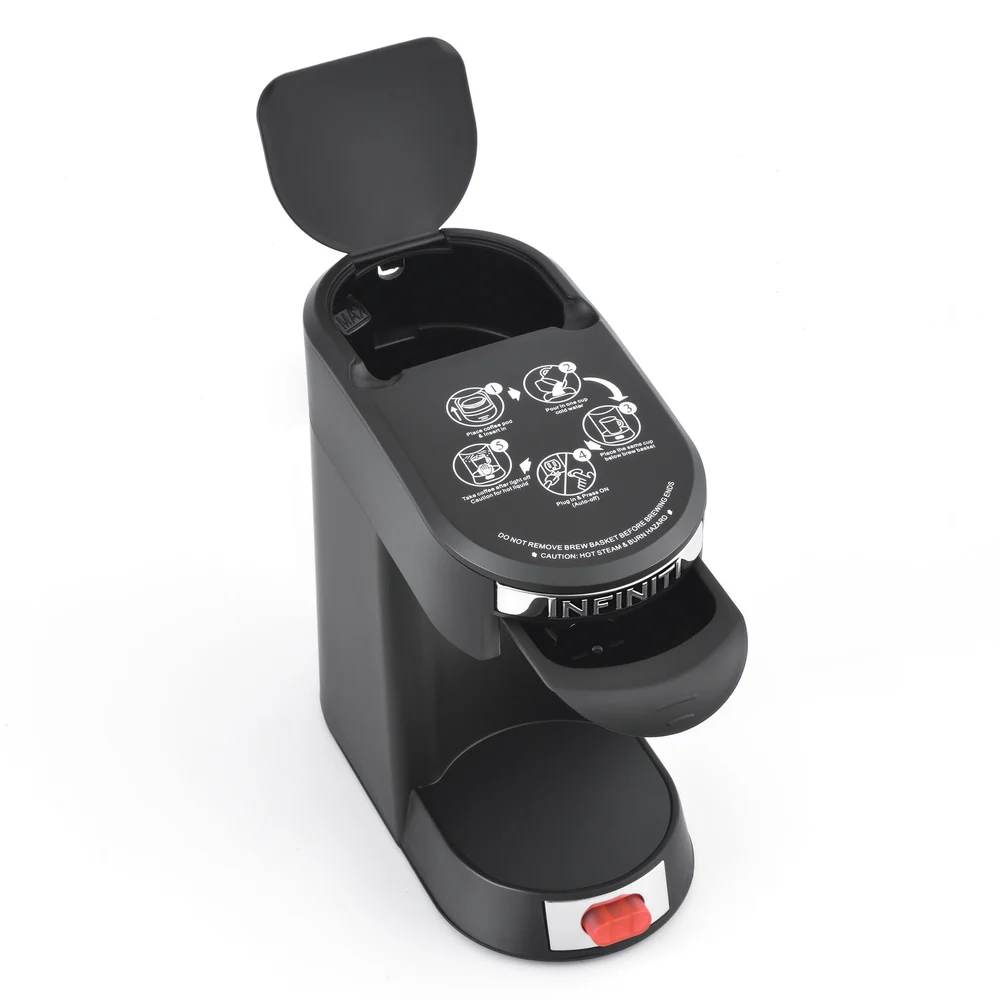 Infiniti 1-Cup Coffee Maker, Black thumbnail 2