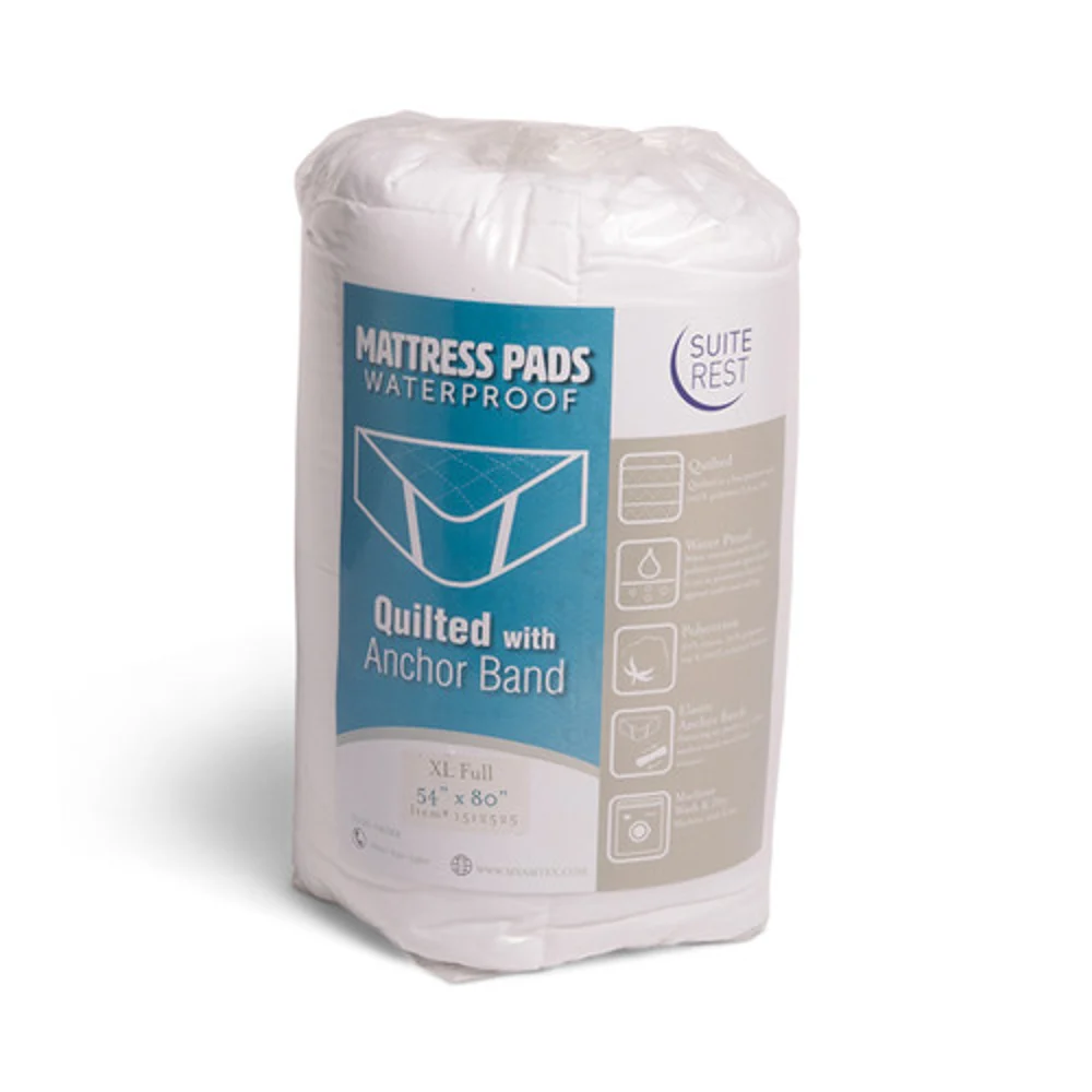 Suite Rest Quilted Mattress Pad, Waterproof, Anchor Band, Full XL