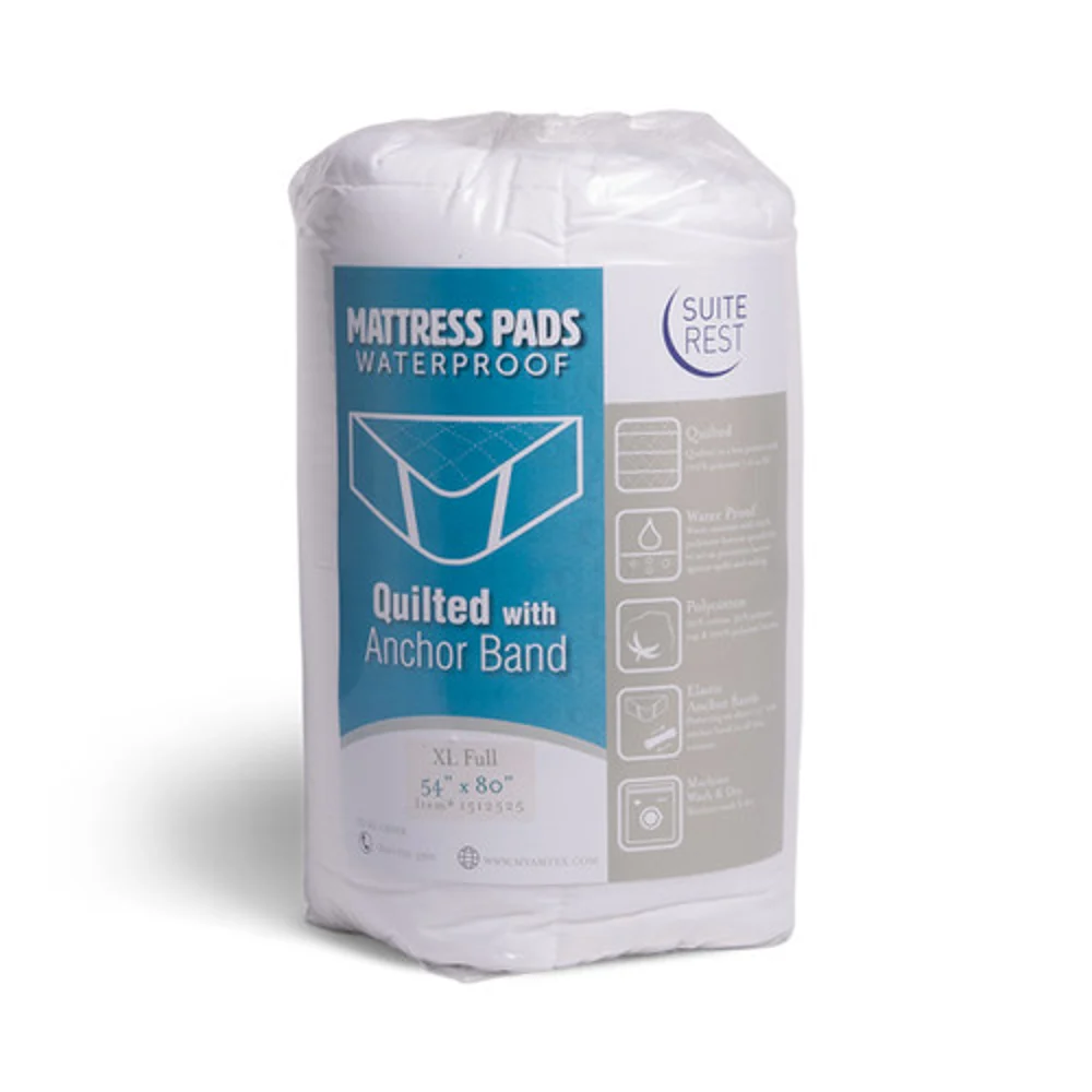 Suite Rest Quilted Mattress Pad, Waterproof, Anchor Band, Full XL thumbnail 2