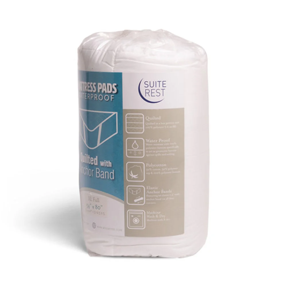 Suite Rest Quilted Mattress Pad, Waterproof, Anchor Band, Queen thumbnail 3
