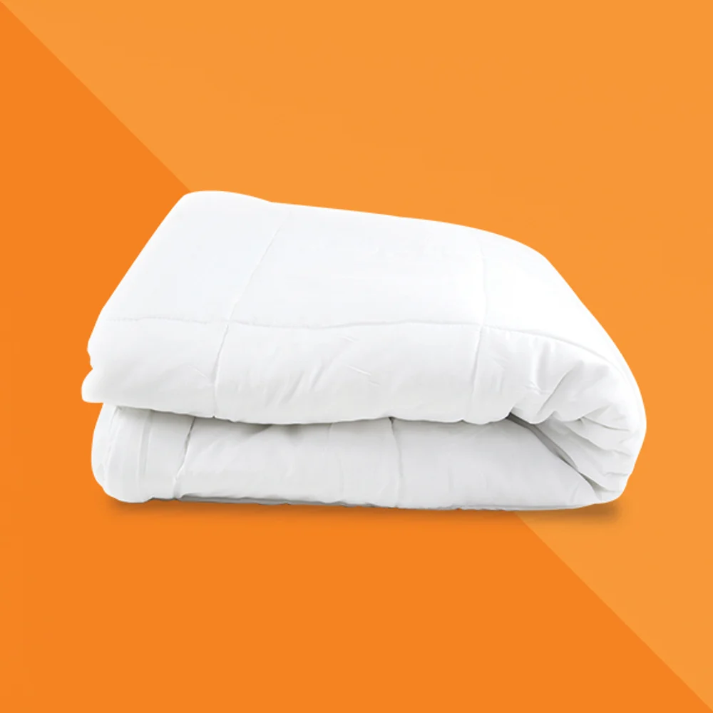 Suite Rest Lightweight Microfiber 26.5oz Filled Blanket, Queen 90"x 96", White thumbnail 4