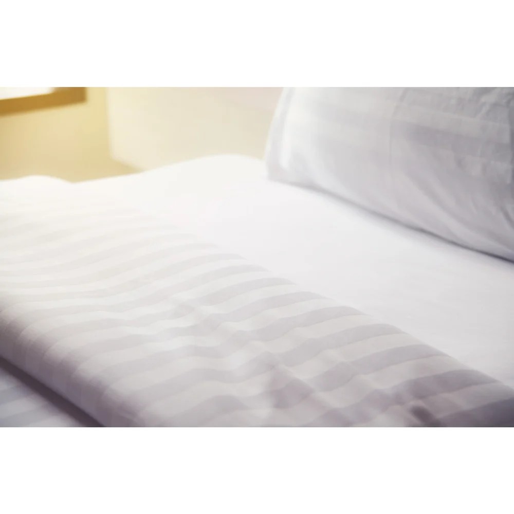 Martex Limited T250 Pillowcase  Standard XL 42"X36"  2 cm Tone-On-Tone Stripe, White thumbnail 2