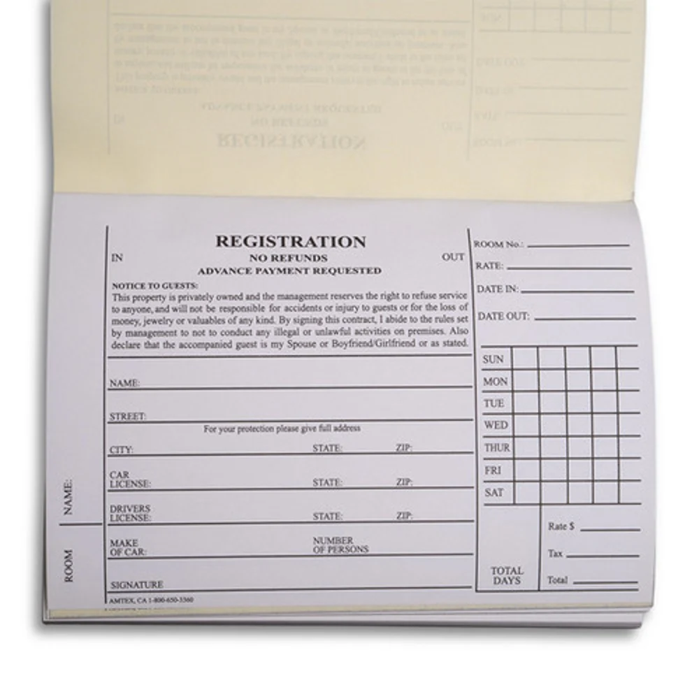 Registration Card, Paper, 4" x 6", 5000/Cs