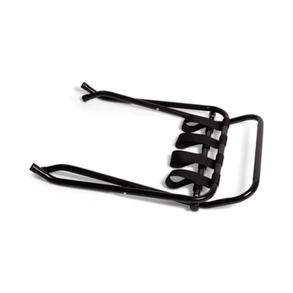 Black Metal Luggage Rack with Backrest thumbnail 5