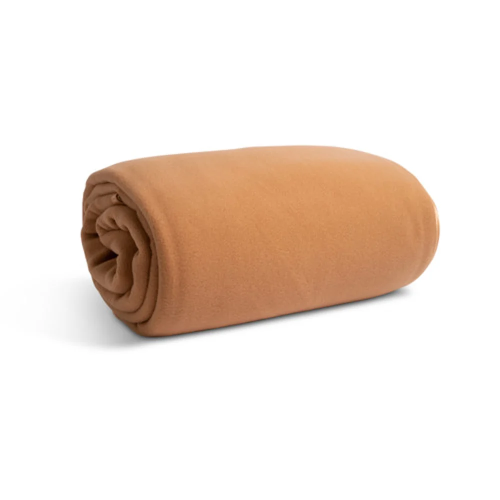 Infinity Hotel Fleece Blanket,Twin/Full, 72" x 90", Tan