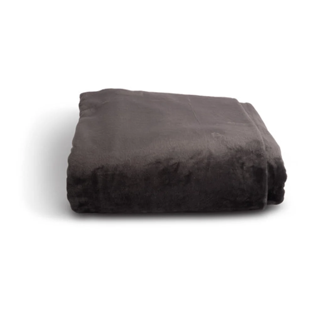 Suite Rest Supersoft Blanket, Twin/Full, 72" X 90", Charcoal thumbnail 2